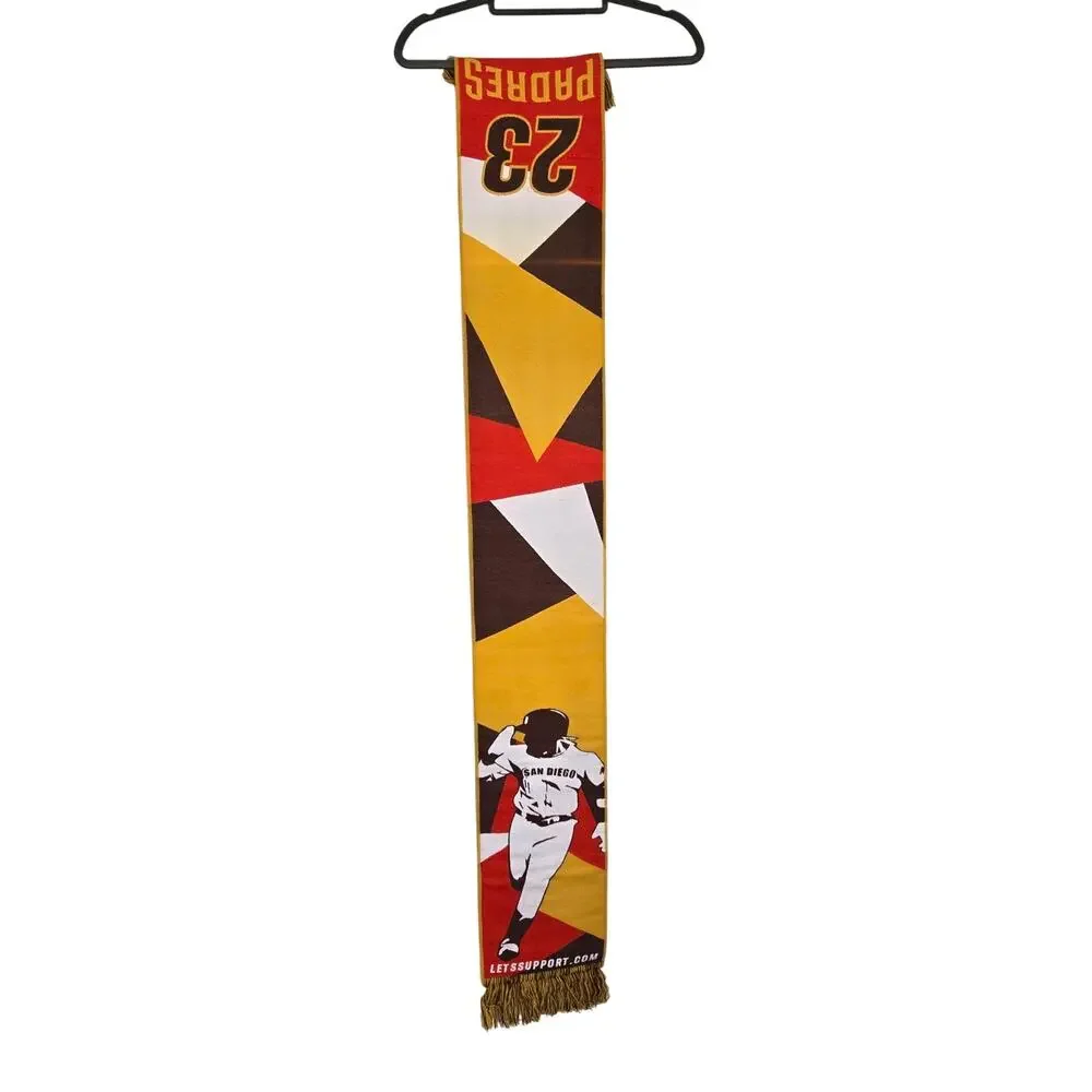 SD Padres Opening Commemorative Scarf Featuring Tatis Jr & Machado Brand New 55